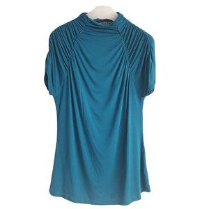 CONTEMPORAINE Ruched Women's Blue Shirt XL Simon's